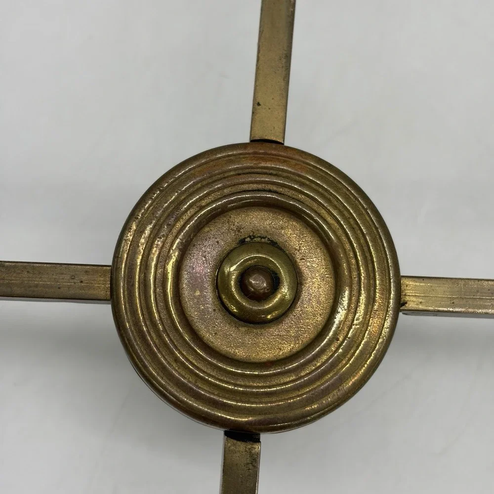 Vintage Regency Style‎ Brass Trivet Stand Adjustable Footed Hot Plate Sideboard